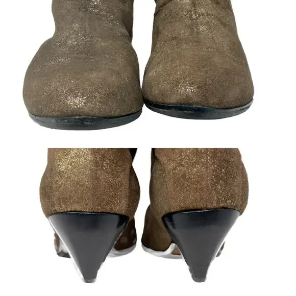 Vintage Casadei Textured Metallic Leather Tall Knee Boots size 6